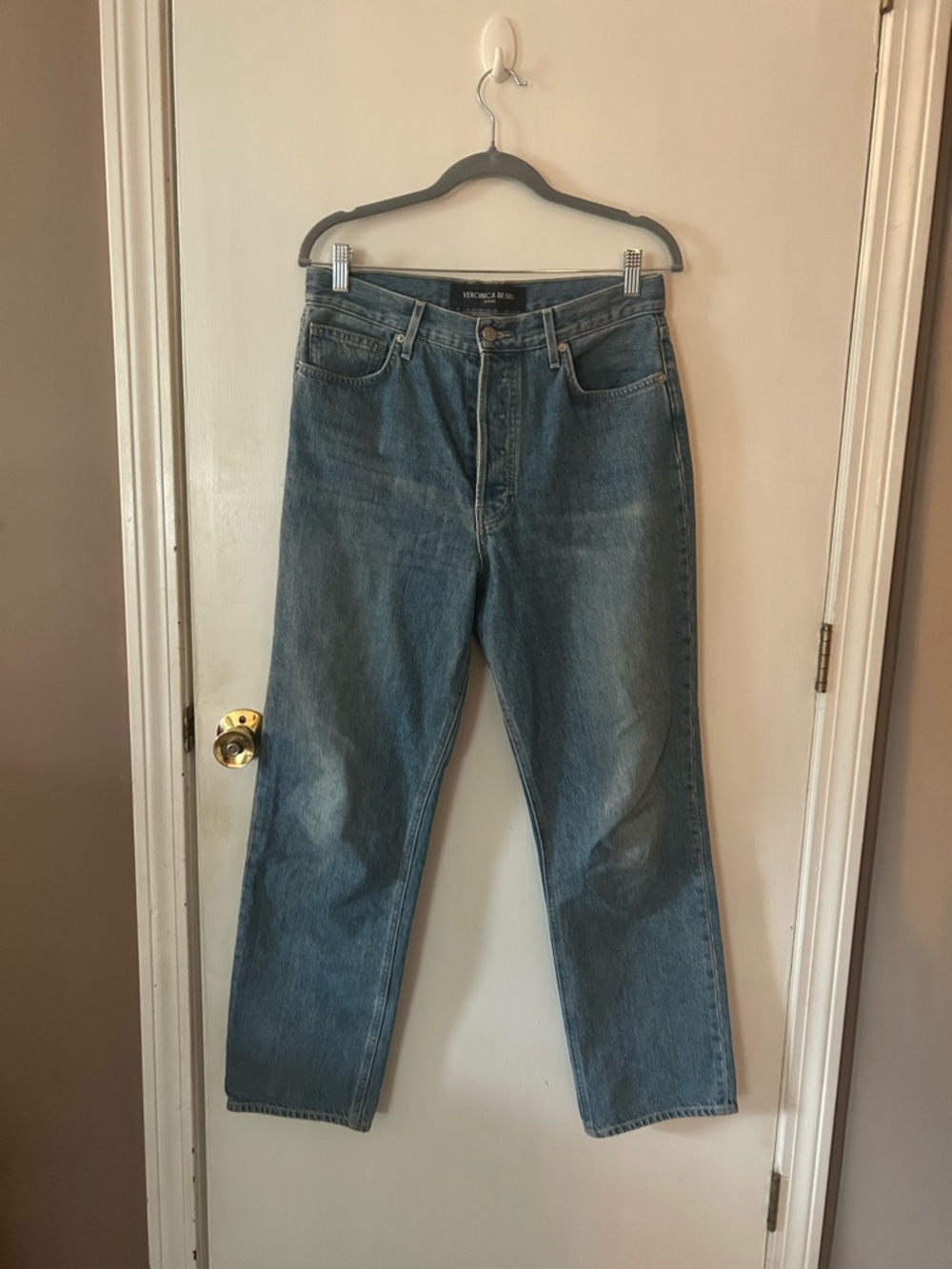 Veronica Beard Medium Blue Straight Jeans
